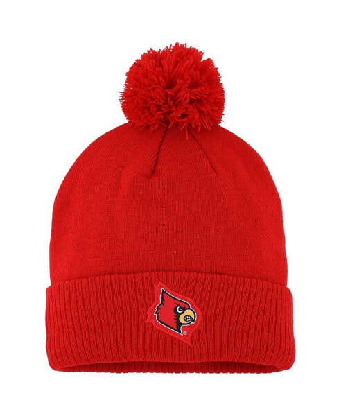 Men's Red Louisville Cardinals 2023 Sideline COLD.RDY Cuffed Knit Hat with Pom