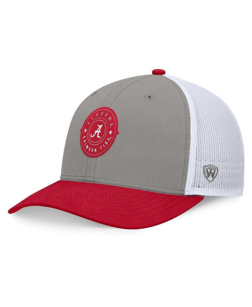 Men's Gray/Crimson Alabama Crimson Tide Rob Trucker Adjustable Hat