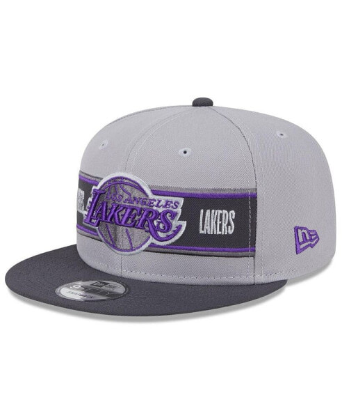 Men's Gray/Charcoal Los Angeles Lakers 2024 NBA Draft 9FIFTY Snapback Hat