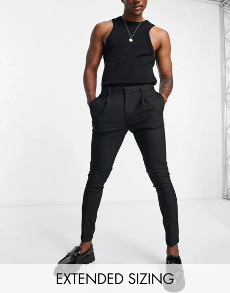 ASOS DESIGN super skinny smart joggers in black