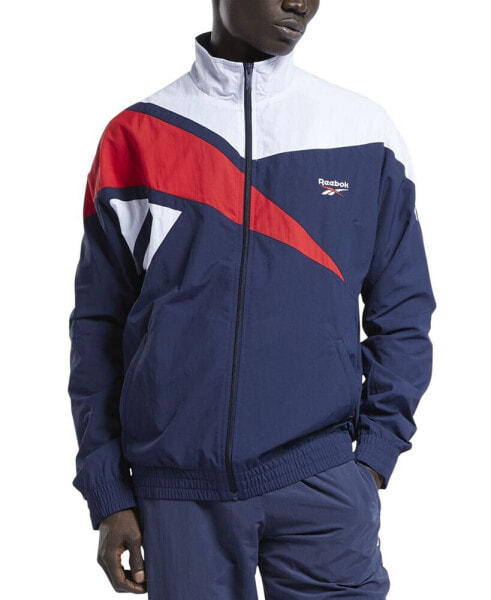 Men's Classics Vector Regular-Fit Logo Colorblocked Full-Zip Track Jacket