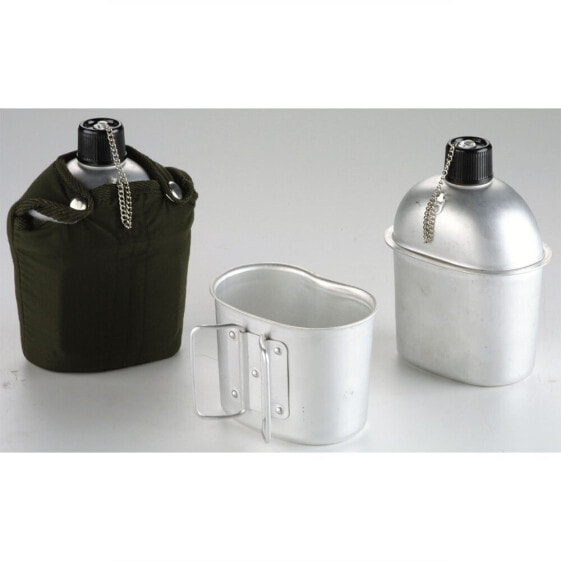 IBILI Army 1L canteen with tumbler