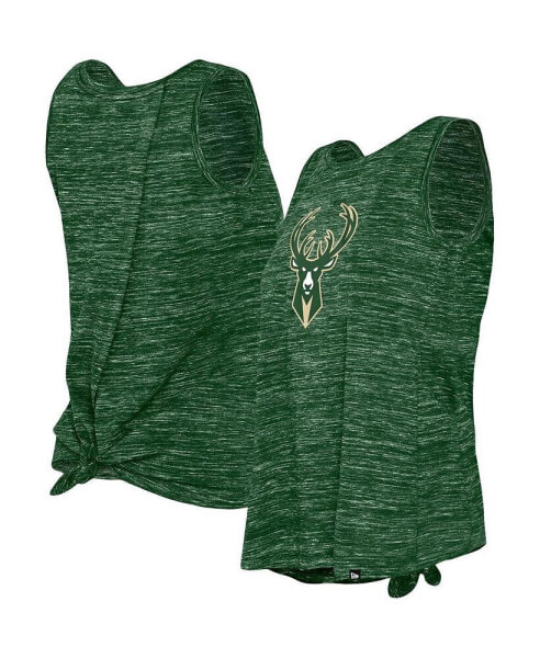 Women's Hunter Green Milwaukee Bucks Space Dye Active Tank Top