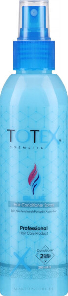 Zwei-Phasen-Spray-Conditioner für das Haar - Totex Cosmetic Blue Hair Conditioner Spray 200 ml