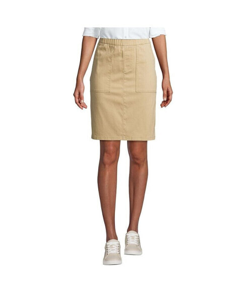 Women's Mid Rise Elastic Waist Pull On Knockabout Chino Skort