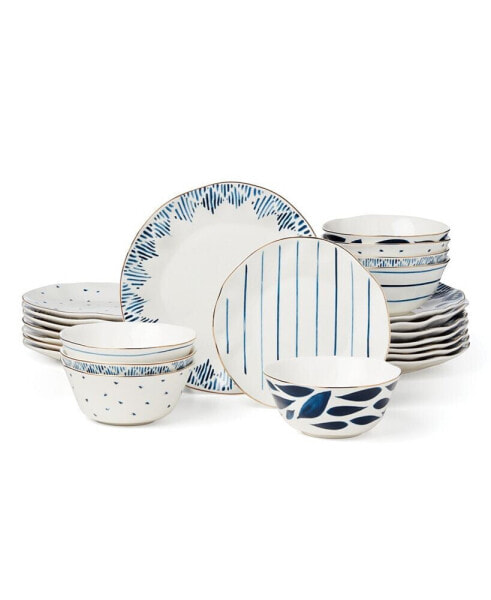 Blue Bay 24 Pc. Dinnerware Set, Service for 8