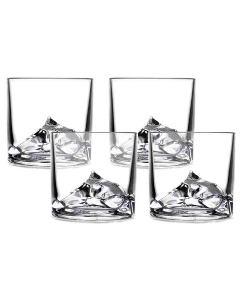 Mount Everest Whiskey Glasses, Set of 4