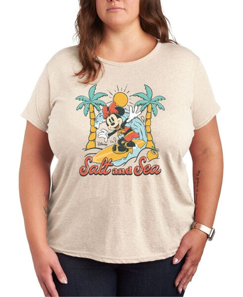 Trendy Plus Size Minnie Mouse Salt & Sea Graphic Top