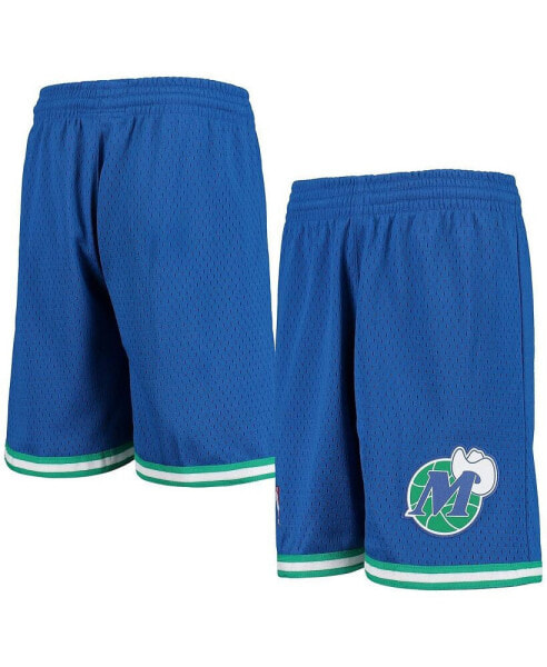 Big Boys Blue Dallas Mavericks Hardwood Classics Swingman Shorts