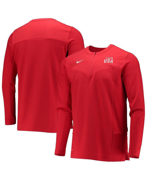 Men's Red Team USA Half-Zip Performance Jacket