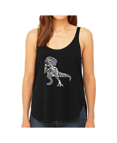 Women's Premium Word Art Flowy Tank Top- Dino Pics