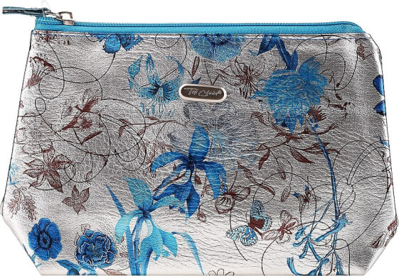 Kosmetiktasche Silver Meadow 94309 mit blauer Blume