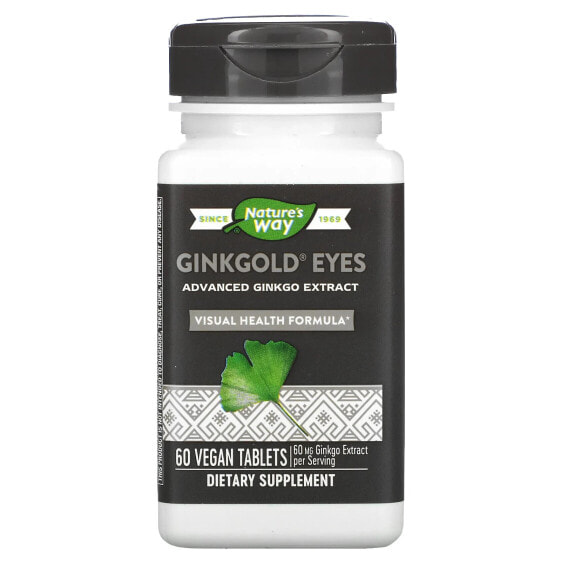 Ginkgold Eyes, 60 mg, 60 Vegan Tablets (30 mg per Tablet)