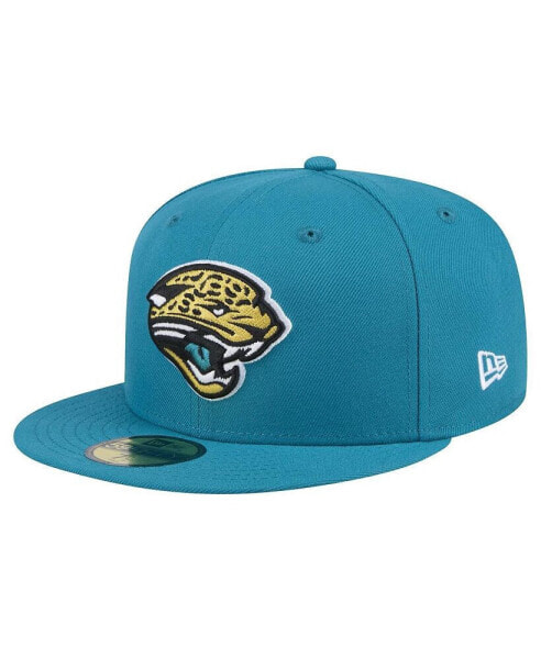 Men's Teal Jacksonville Jaguars Throwback Logo Omaha 59FIFTY Fitted Hat