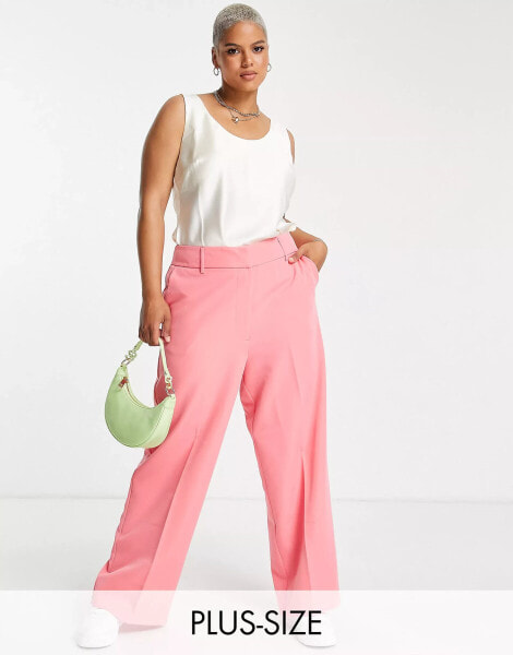 New Look Curve co-ord tailored trouser in pink