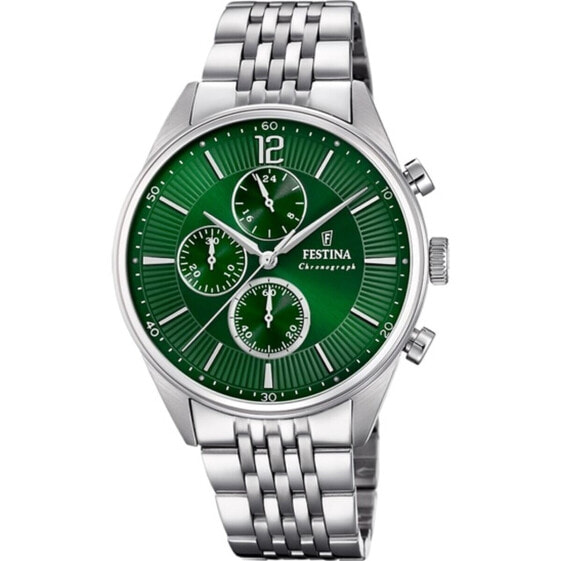 Мужские часы Festina F20285/8 Зеленый Серебристый