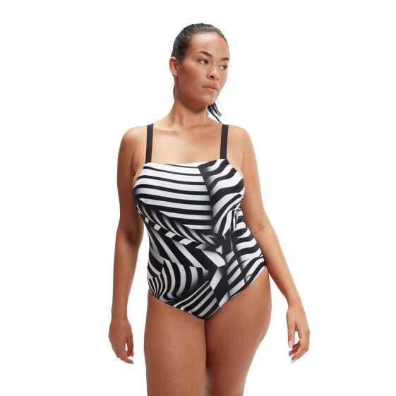 SPEEDO Shaping Square Neck Printed Swimsuit