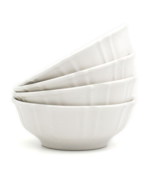 Chloe 4 Piece White Cereal Bowl Set