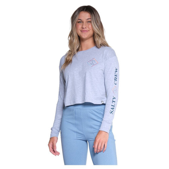 SALTY CREW Optical Tippet Crop Long Sleeve T-Shirt