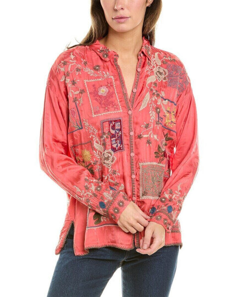 Johnny Was Briony Blouse Women's Pink M