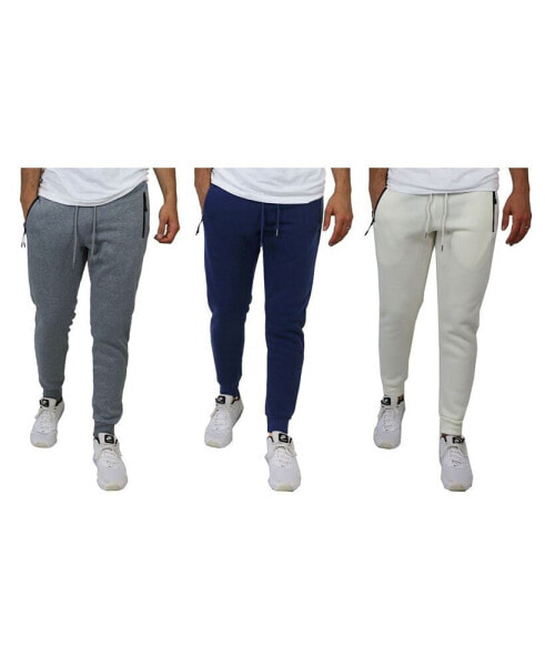 Men's Pro Star Slim Fit Fleece Lined Jogger Sweatpants, Pack of 3