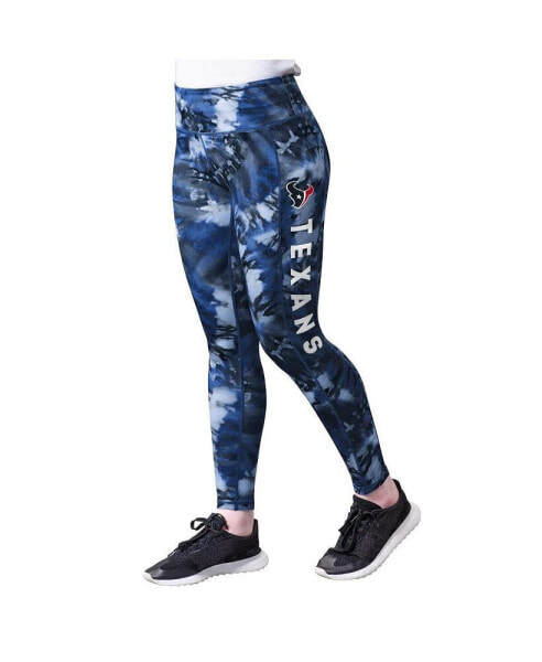 Women's Navy Houston Texans Aubrey Tie-Dye Leggings