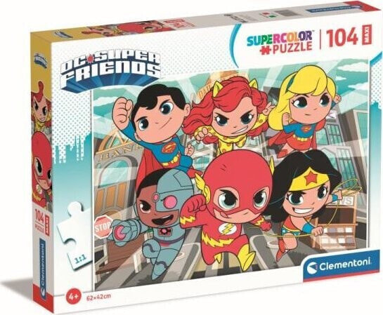 Clementoni Puzzle 104 Maxi Super Kolor DC Superfriends