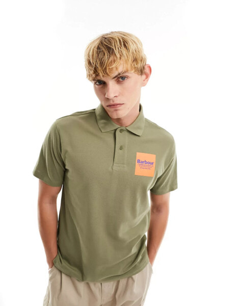 Barbour x ASOS exclusive short sleeve polo shirt in green