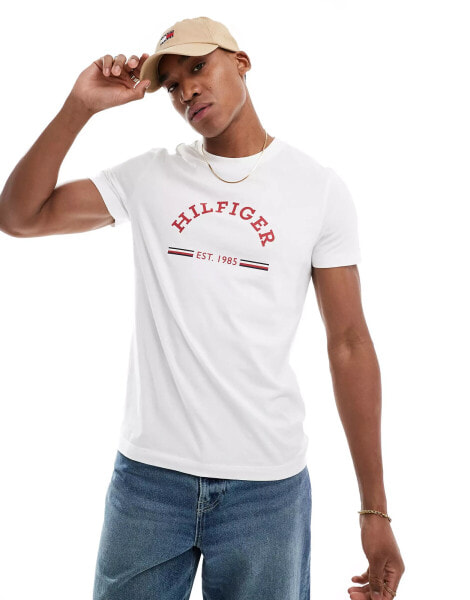 Tommy Hilfiger arch logo t-shirt in white