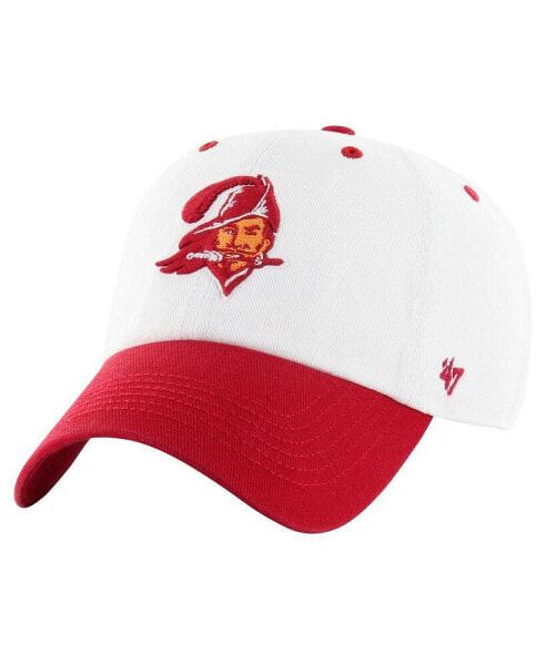 Men's White/Red Tampa Bay Buccaneers Double Header Diamond Legacy Clean Up Adjustable Hat