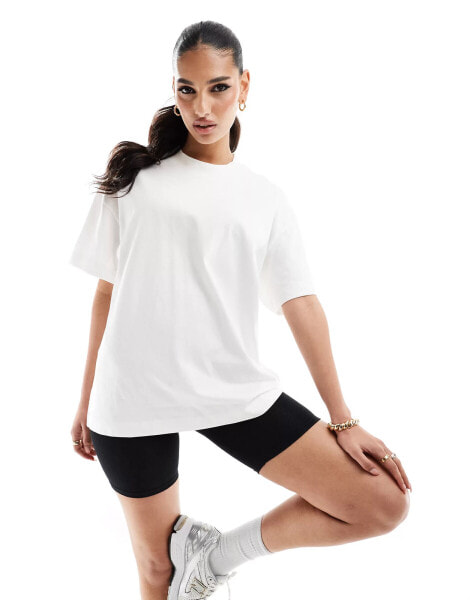 ASOS 4505 Icon boxy heavyweight oversized t-shirt with quick dry in vintage white