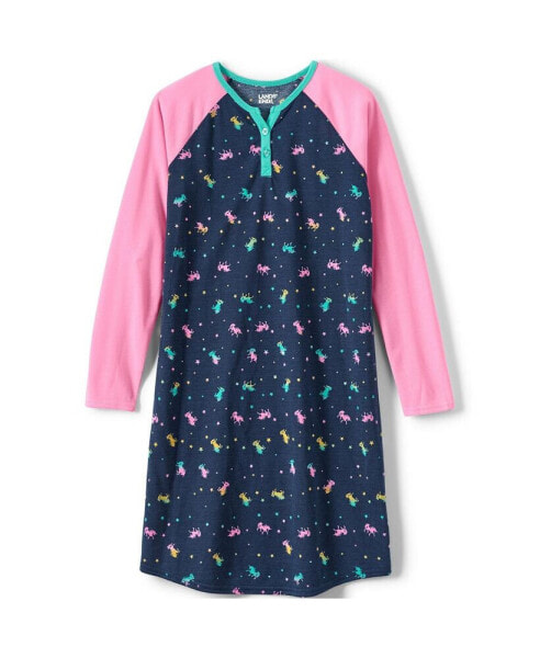 Big Girls Long Sleeve Jersey Nightgown