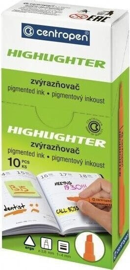 Centropen Cienki zakreślacz Highlighter fioletowy (10szt)