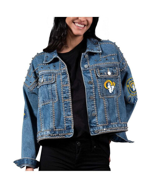 Women's Los Angeles Rams First Finish Medium Denim Full-Button Jacket