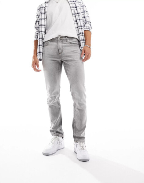 ASOS DESIGN stretch slim jeans in grey