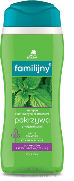 Shampoo für fettiges Haar "Brennnessel und Vitamine" - Pollena Savona Familijny Nettle & Vitamins Shampoo 300 ml