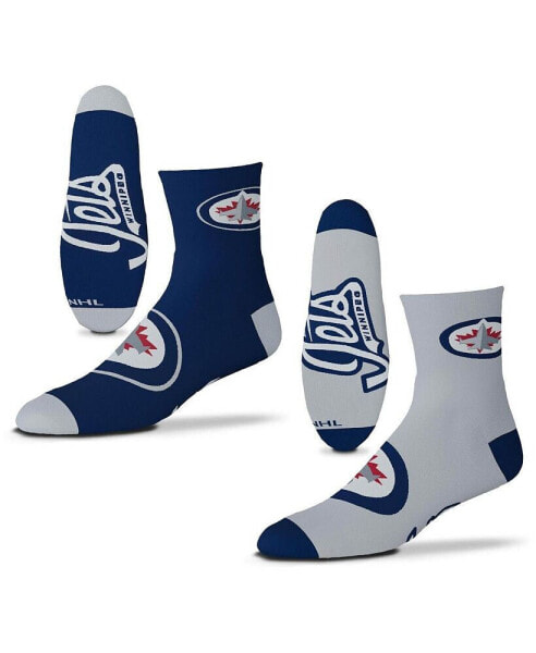 Men's Winnipeg Jets 2-Pack Team Quarter-Length Socks