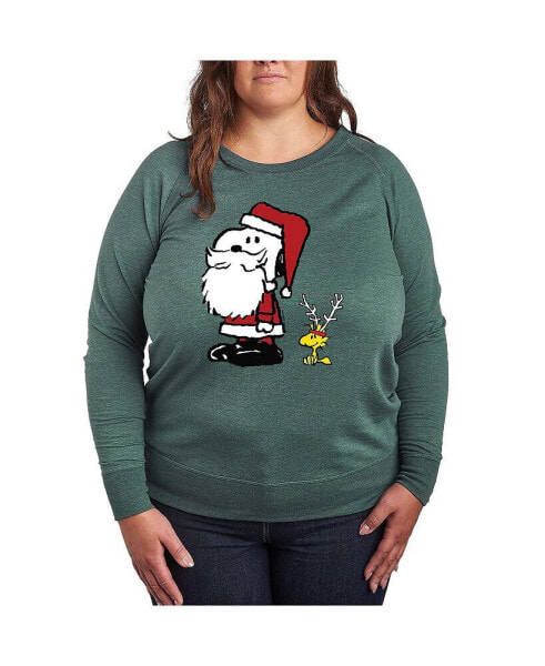 Plus Size Peanuts Christmas Graphic Pullover T-shirt