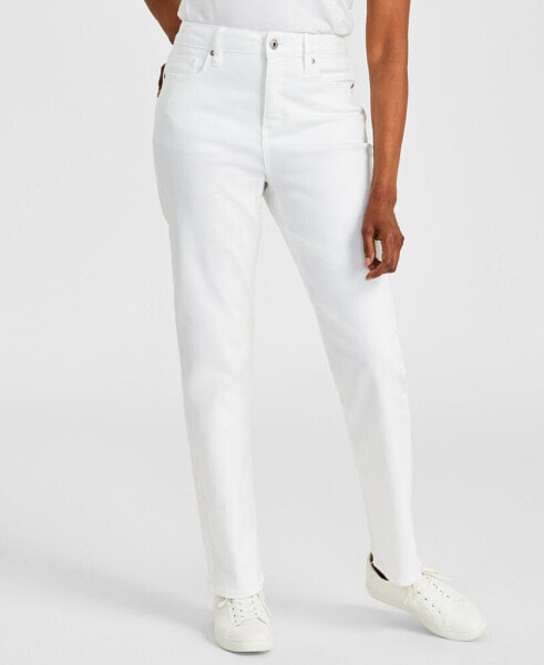 Women's High Rise Straight-Leg Jeans, Regular, Short and Long Lengths, Created for Macy's