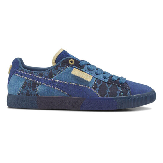 Puma Clyde PreGame Runway Lace Up Mens Blue Sneakers Casual Shoes 39208201