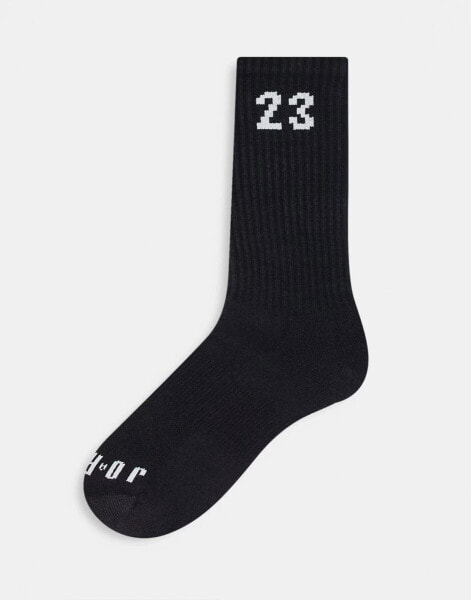 Jordan Essentials 3 pack length socks in black