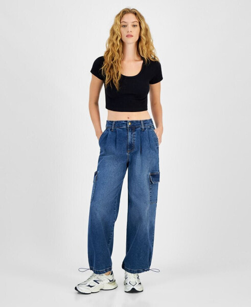 Juniors' Parachute Cargo Jeans