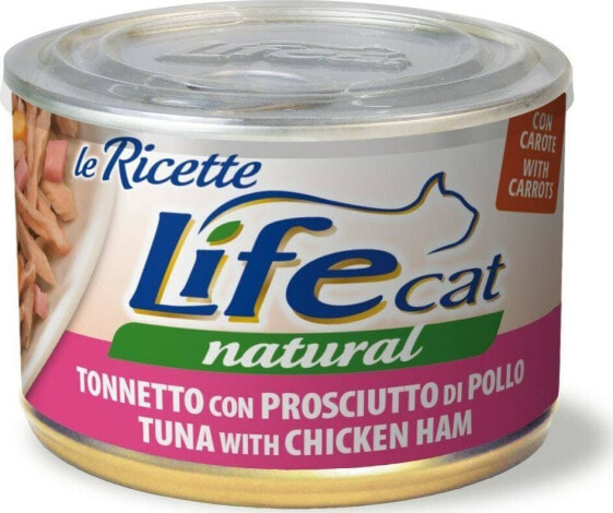 Life Pet Care LIFE CAT pusz.150g TUNA + CHICKEN HAM LA RICETTE /24