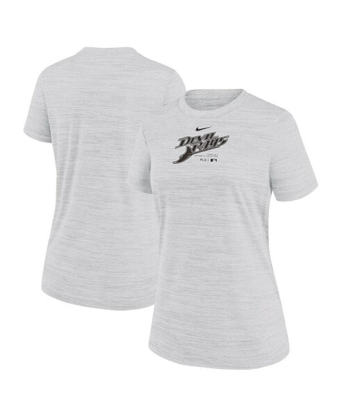 Women's White Tampa Bay Rays Authentic Collection Velocity Performance T-Shirt