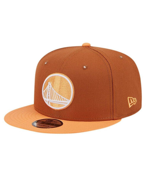 Men's Brown/Orange Golden State Warriors 2-Tone Color Pack 9fifty Snapback Hat