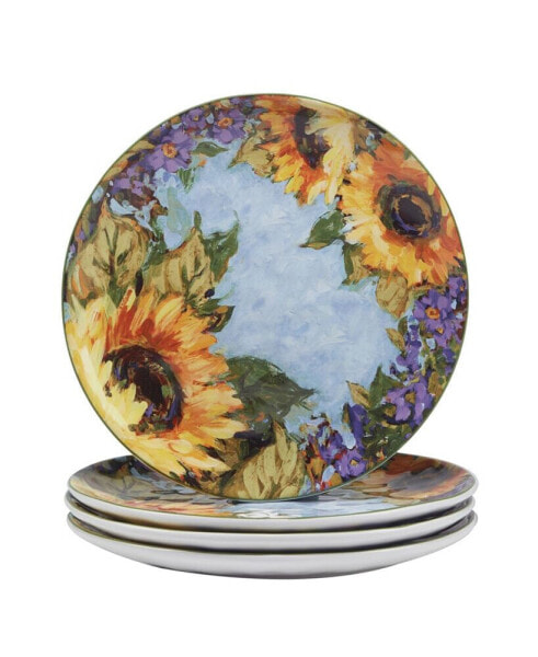 Sunflower Bouquet Set of 4 Dinner Plate 11"