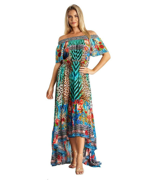 Women's Off Shoulder High Low Dress