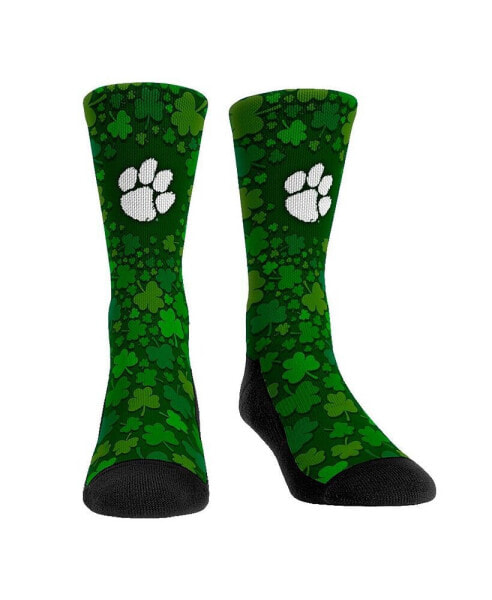 Men's and Women's Socks Clemson Tigers St. Patrick's Day Shamrock Crew Socks