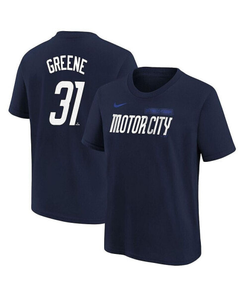 Big Boys and Girls Riley Greene Navy Detroit Tigers 2024 City Connect Name Number T-Shirt