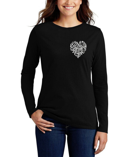 Топ LA Pop Art Cursive Heart  Sleeve